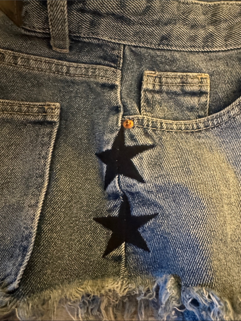 PULL & BEAR Starry Blue Denim shorts, Size 4